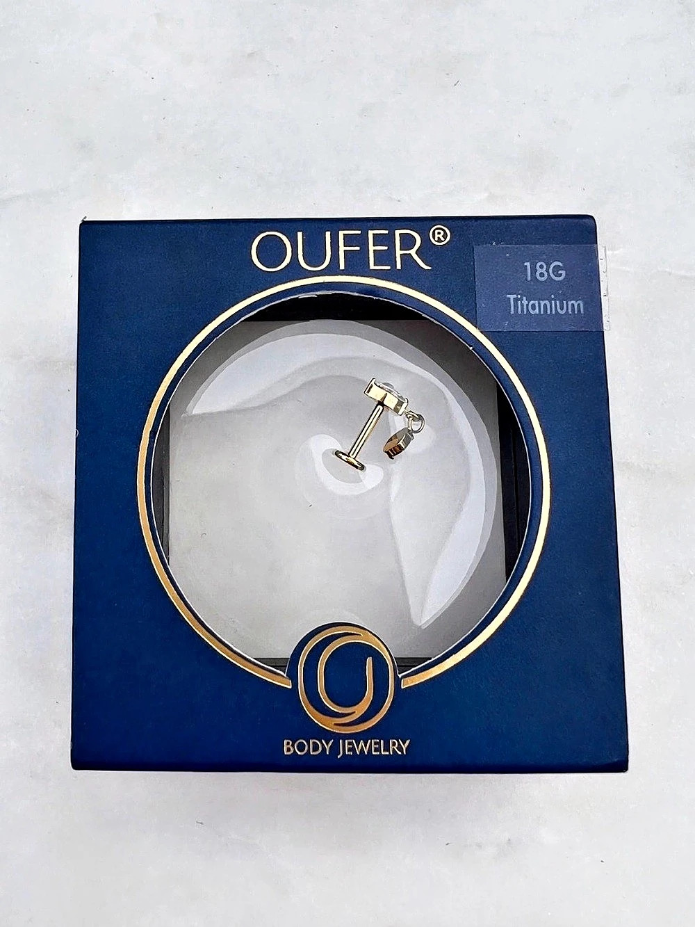 OUFER Body Jewelry Gold Titanium NWT